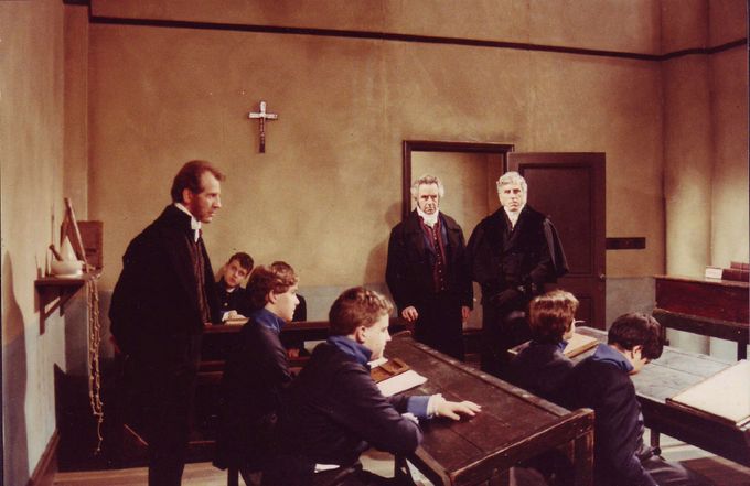 Louis Braille's classroom - spot that actor from 'The Onedin Line'!