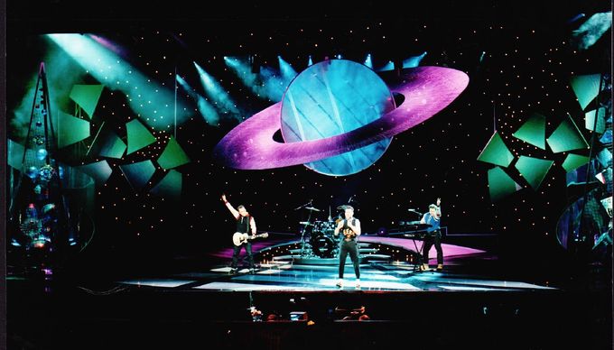 Some band with our flying Saturn planet
